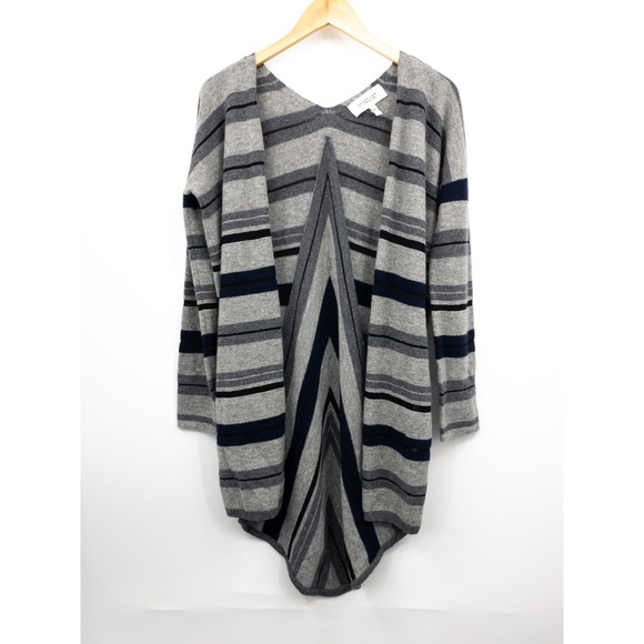 Derek Lam 10 Crosby Womens Wool Black Grey Cardigan Striped Small - Picture 1 of 5